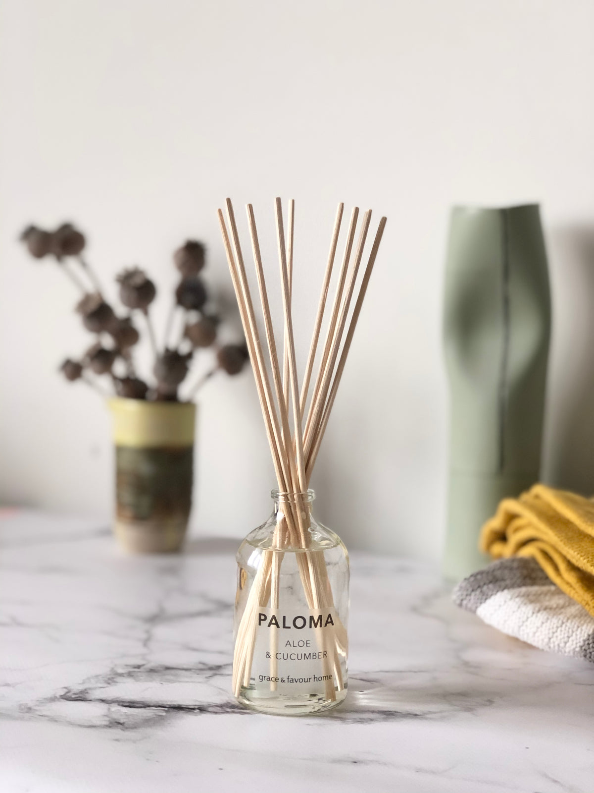 Paloma Reed Diffuser - Aloe, Straw & Cucumber