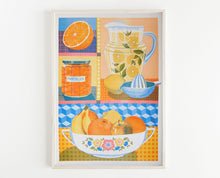 Orange and Lemon A3 Risograph Print
