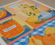 Orange and Lemon A3 Risograph Print