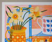 Coffee and Daffodil A3 Risograph Print