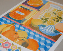 Orange and Lemon A3 Risograph Print