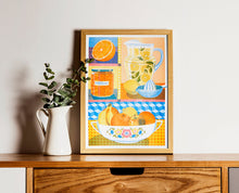 Orange and Lemon A3 Risograph Print