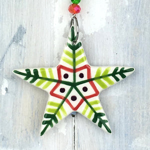 Christmas Star Ceramic Decoration