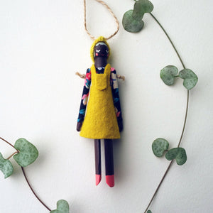 Dungaree Peg Doll Decoration