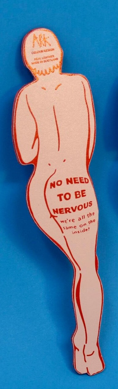 No Need To Be Nervous Leather Bookmark