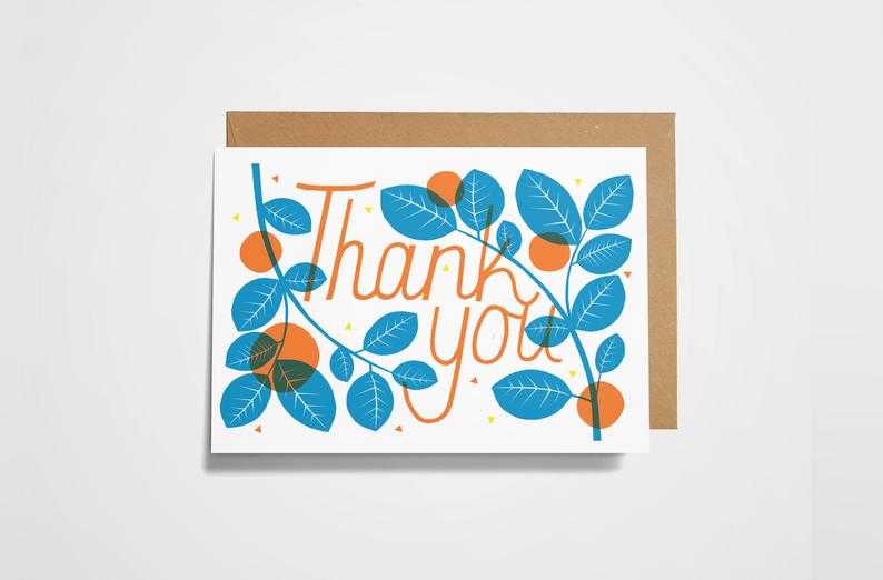Thank You Card - Oranges