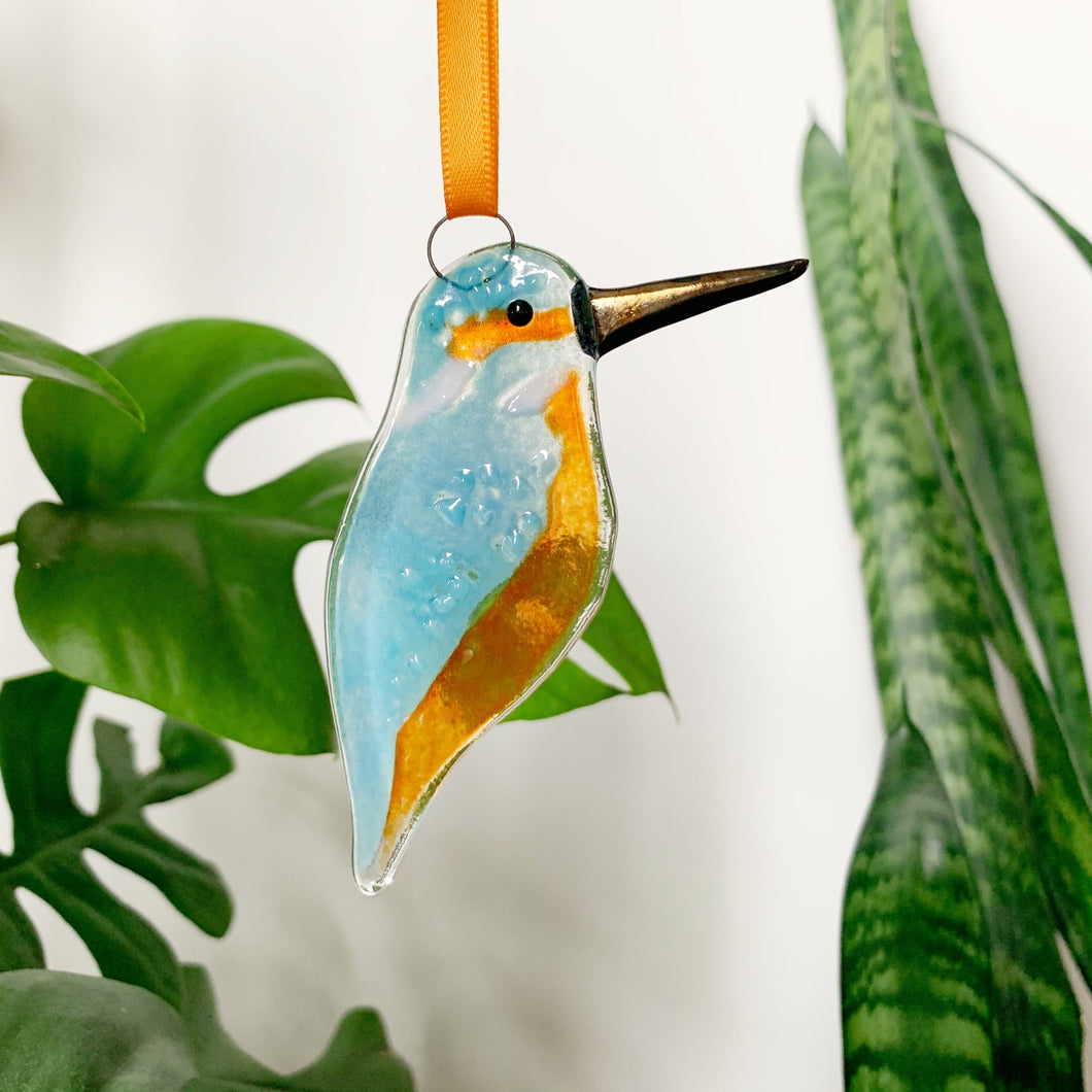 Kingfisher Glass Decoration