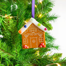 Christmas Gingerbread House Glass Decoration